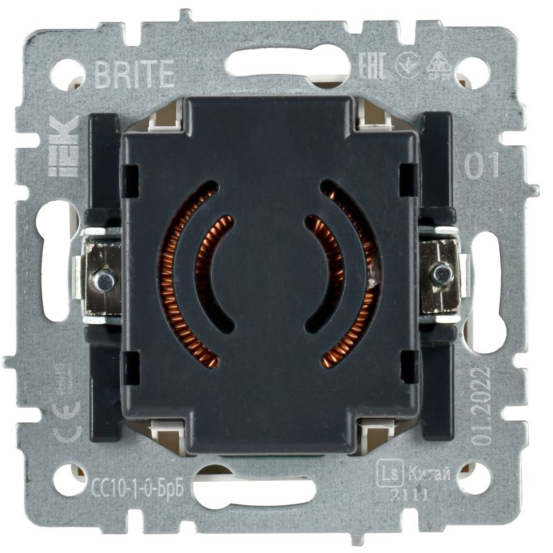 Светорегулятор СП BRITE пов-наж. 600Вт СС10-1-0-БрБ механизм бел. IEK BR-D20-0600-K01