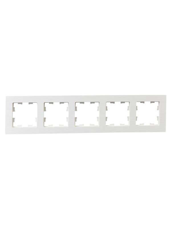 Рамка 5-м BRITE РУ-5-Бр бел. рифленый IEK BR-M52-51-K01