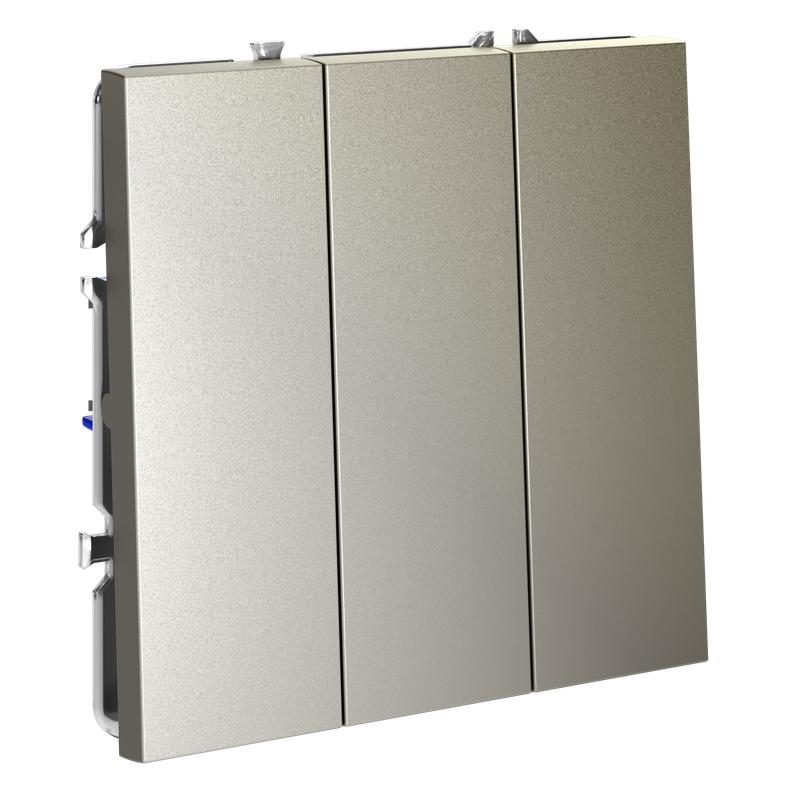 Выключатель 3-кл. СП S70 10А механизм шелк Voltum VLS030104