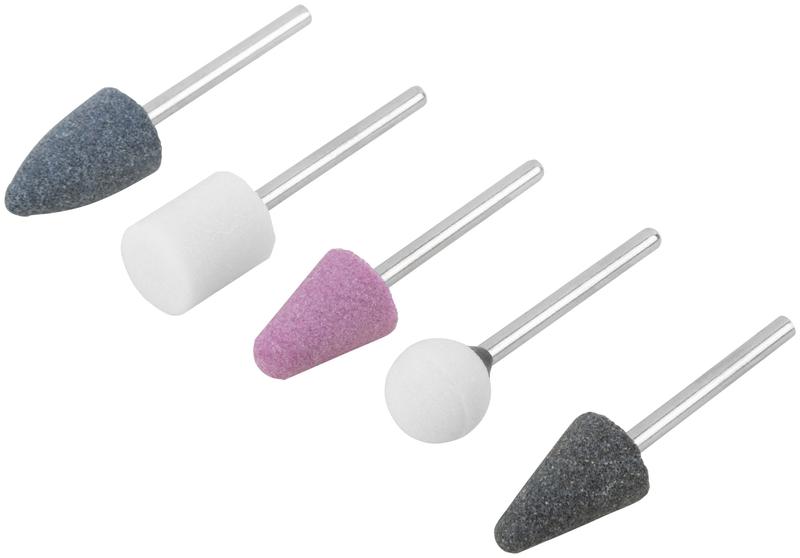 Шарошка абразивная по металлу малая штифт 3мм 5шт КУРС 36462