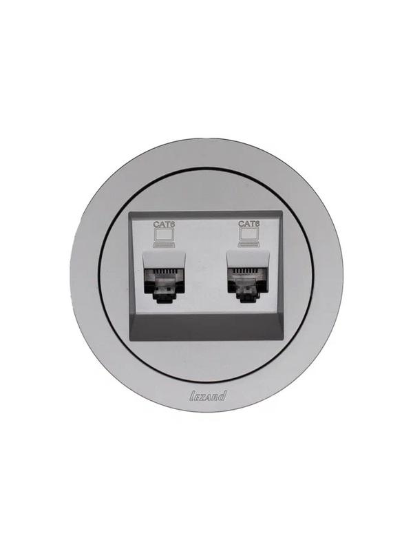 Розетка компьютерная 2-м СП OSEN кат.6 с модулем механизм сер. матов. LEZARD 743-7488-142
