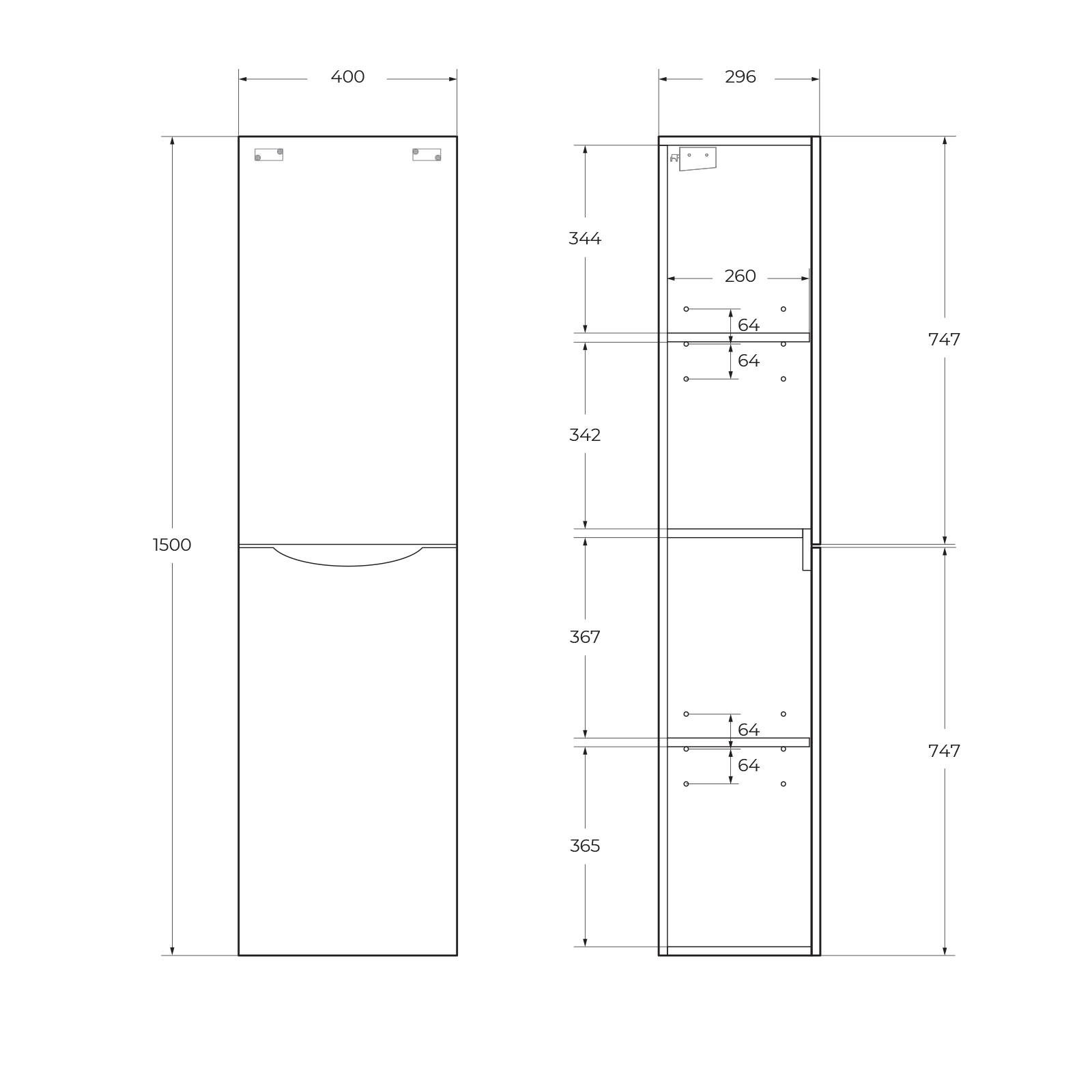 Шкаф подвесной BelBagno FLY-MARINO-1500-2A-SC-RN-P-R