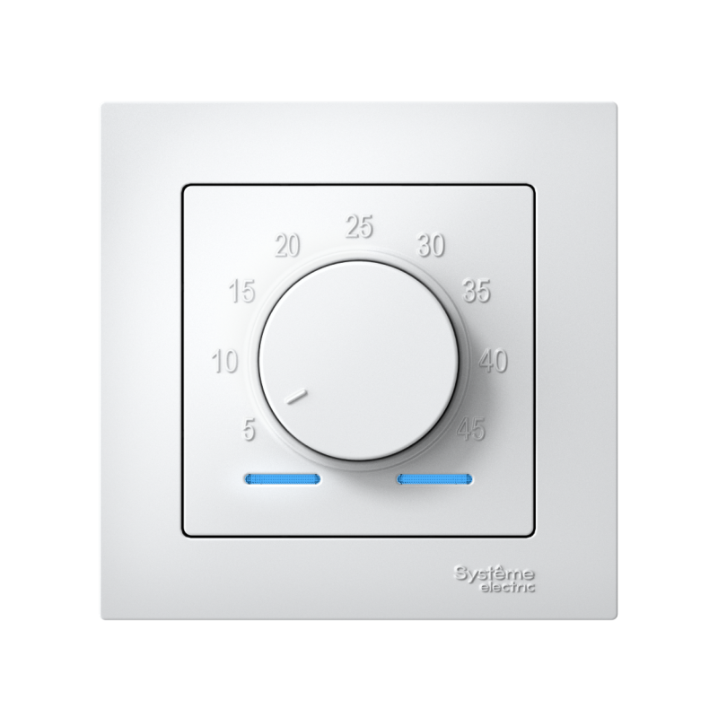 Термостат электронный AtlasDesign 16А для теплого пола с датчиком +5-+35град.C в сборе бел. SE ATN000138