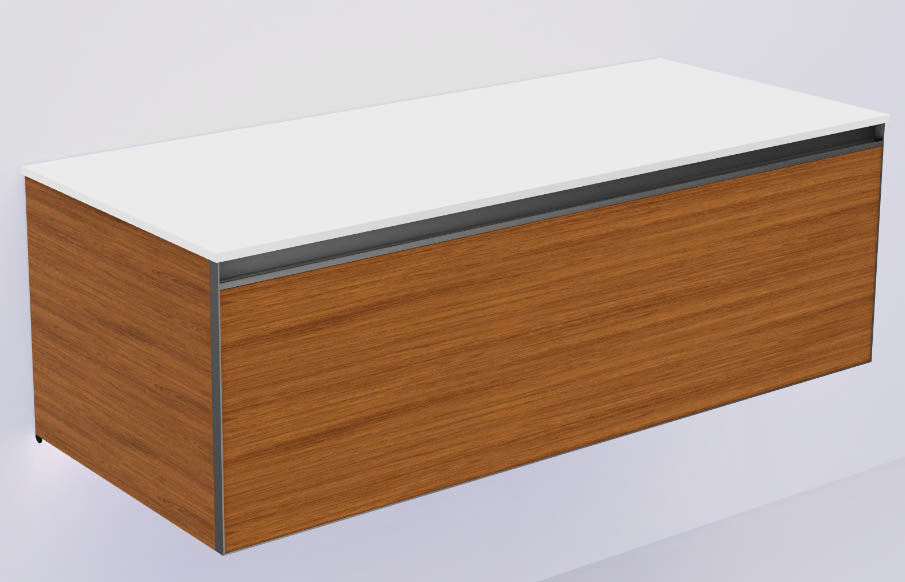 QUATRO 1 120CM тумба WILLOW профиль ANTHRACITE + внур. подсв.