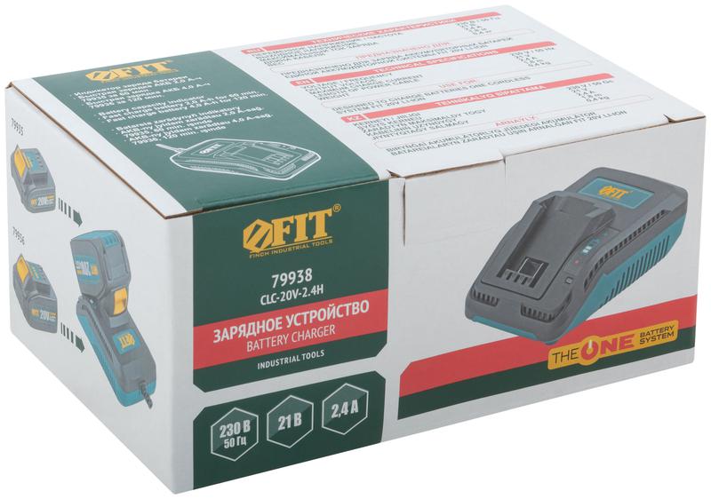 Устройство зарядное 21В 2.4А 0.4кг индикатор заряда FIT 79938