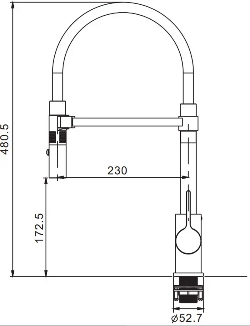 Смеситель для кухни Rose R133C, белый