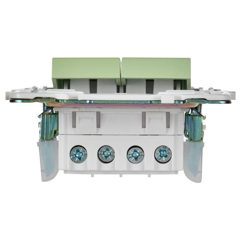 Выключатель перекрестный 2-кл. SKANDY 10А SK-V06G мятный IEK SK-V23-0-10-K06