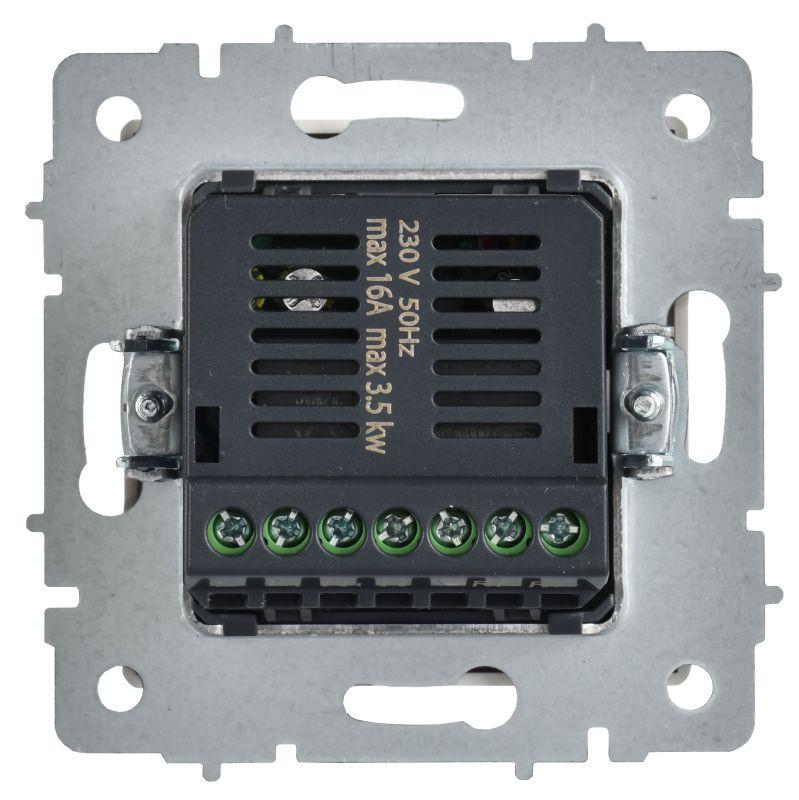 Термостат электронный BRITE СП ТС10-1-БрАБ с индикацией механизм арктич. бел. IEK BR-RT11-K91