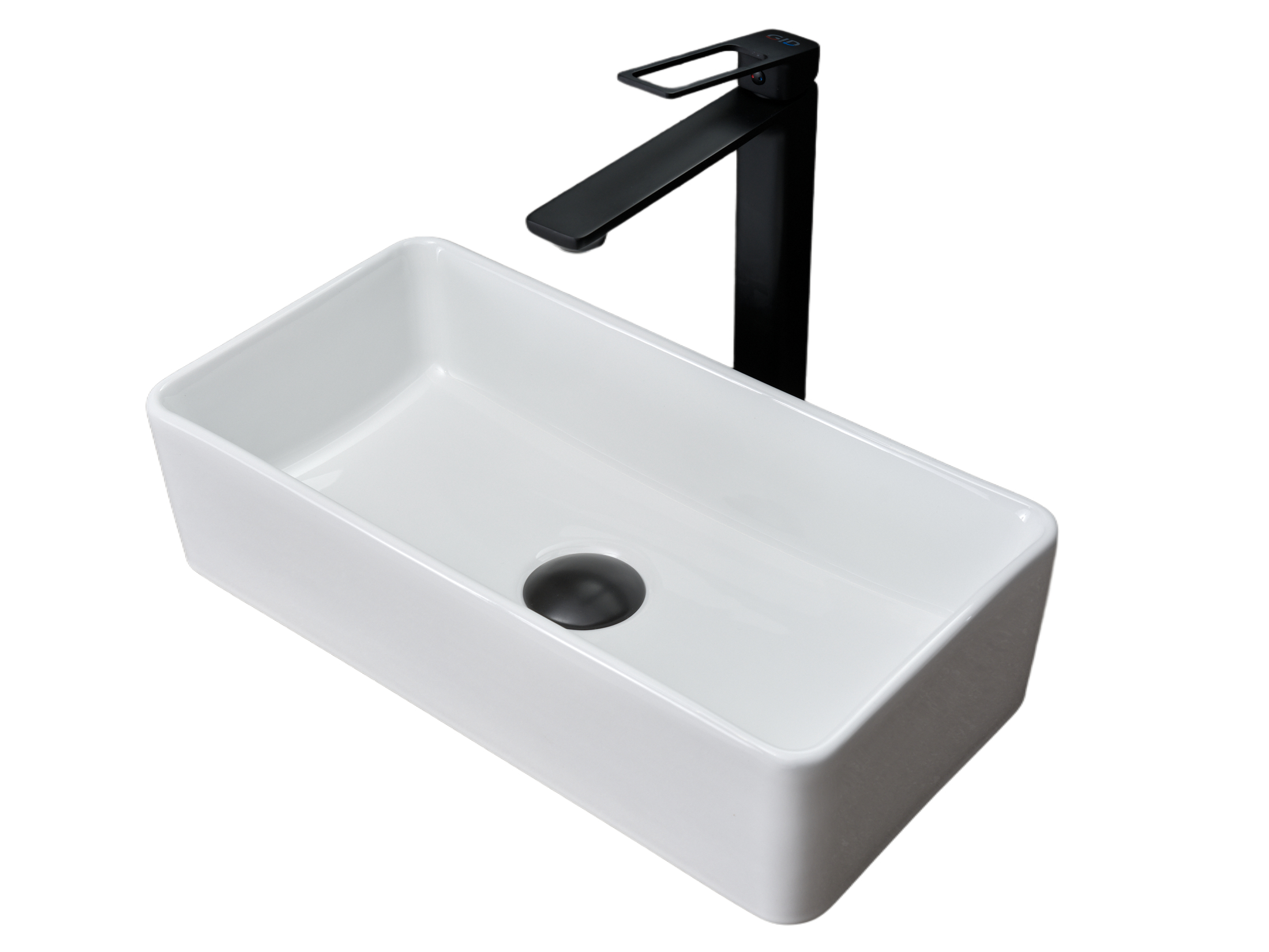 Раковина Gid N1104 51224 накладная белая 46x23x12