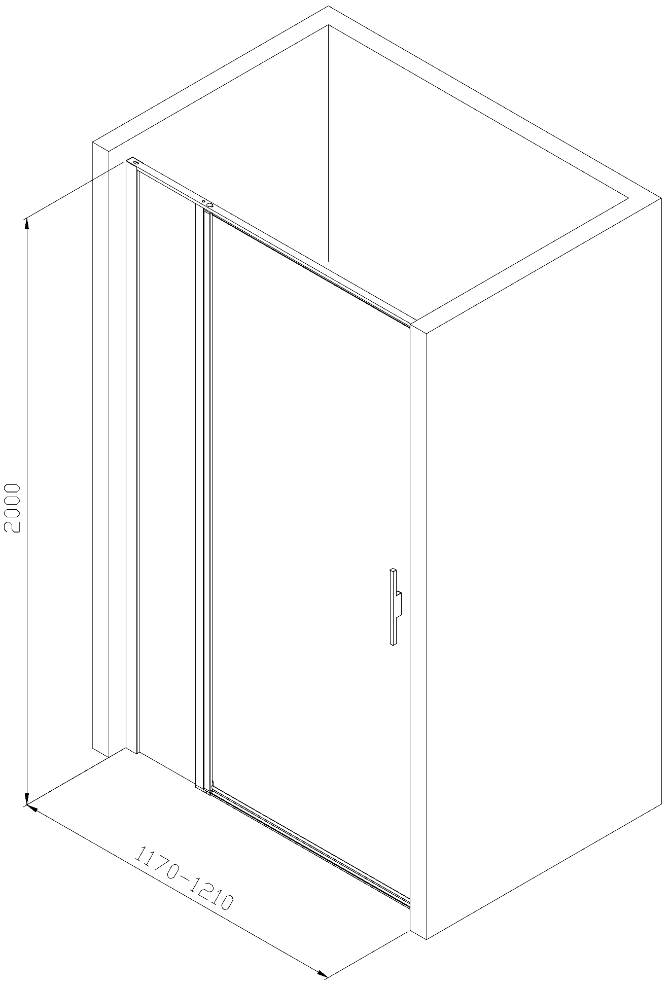 Душевая дверь Allen Brau Priority 120 3.31032.BA серебро браш