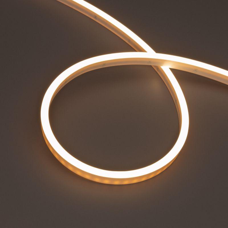 Лента светодиодная WAVE-SIDE-PU-A120-06х12мм 24В Warm 3000К 8Вт/м IP68 wire x1 вывод боков. герметичная 1м Arlight 052590