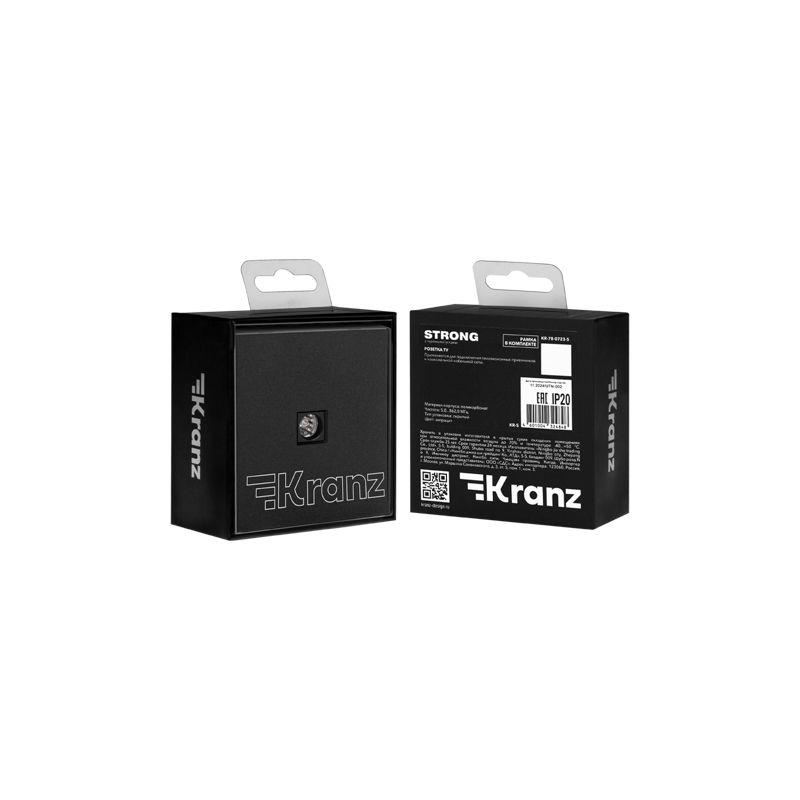 Розетка СП STRONG MIELE TV антрацит Kranz KR-78-0723-5