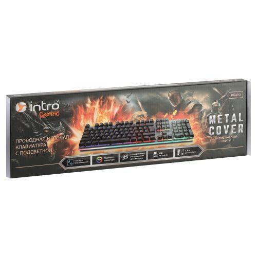 Клавиатура KG480 игровая проводная металл. с подсветкой черн. Intro Б0060192