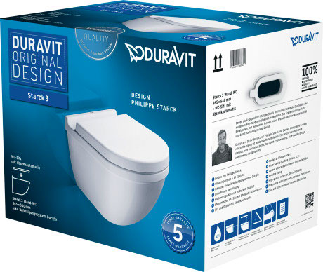 Унитаз Duravit Starck 3 45270900A1 подвесной Rimless сиденьем микролифт