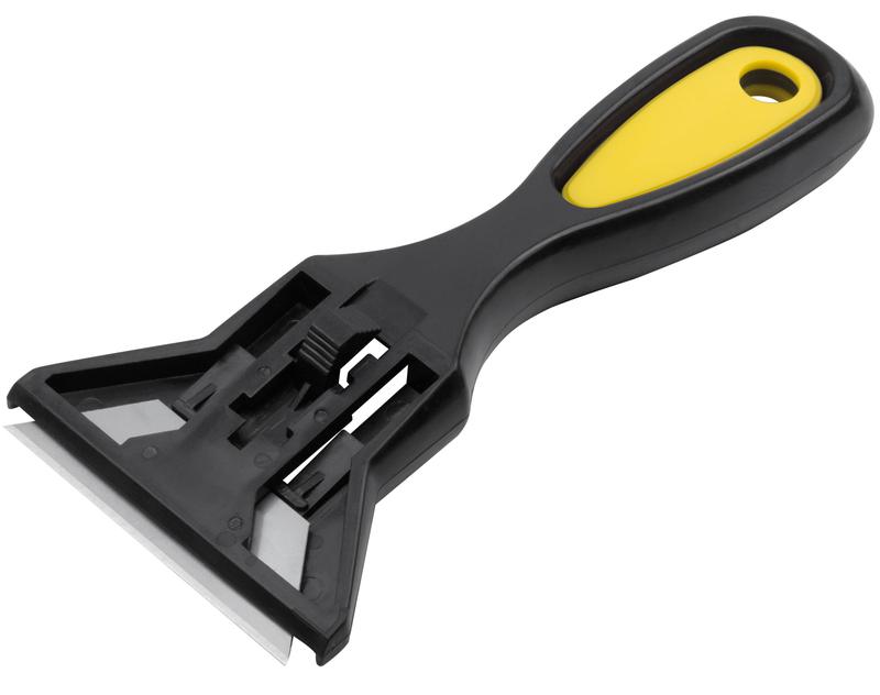 Скребок стекольный усиленный пластиковый ширина лезвия 60мм FIT 10012