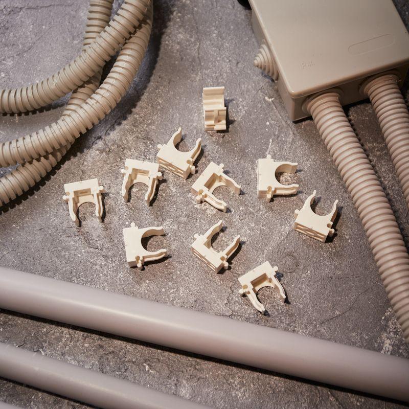 Держатель для труб (клипса) d16мм для монтажного пистолета бел. Rexant 28-0416-3