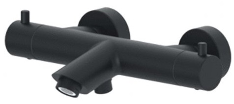 Смеситель для ванны Paffoni LIGHT LIQ022NO термостатический Черный матовый