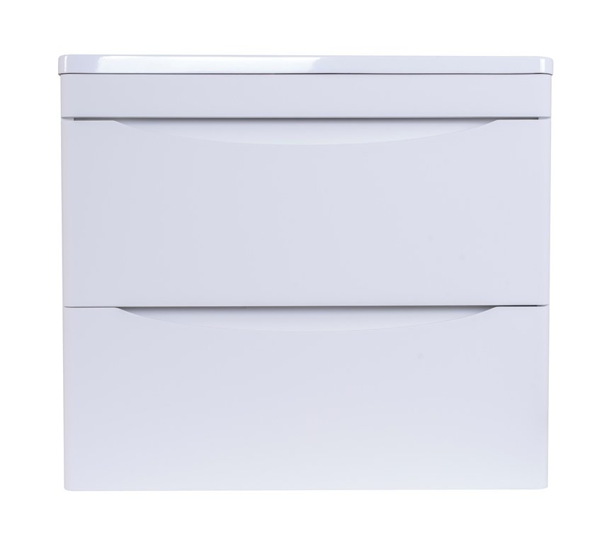 Тумба подвесная "Бергамо мини 60" (2 ящ.) Люкс антискрейтч белый, PLUS