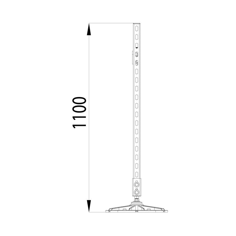 Конструкция опорная для горизонт. прямоугольн. воздуховодов и метал. лотков кабеленесущих систем TECHNORAPTOR FOOT 1500х1000 HD КМ TR0289