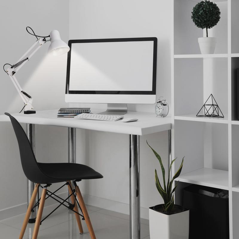 Светильник настольный TBL-01 под лампу Е27 на струбцине бел. ФАZА 5046214