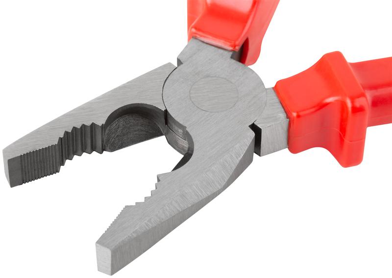 Плоскогубцы комбинированные "Лайт" 200мм пластик. ручки полированная сталь КУРС 47545