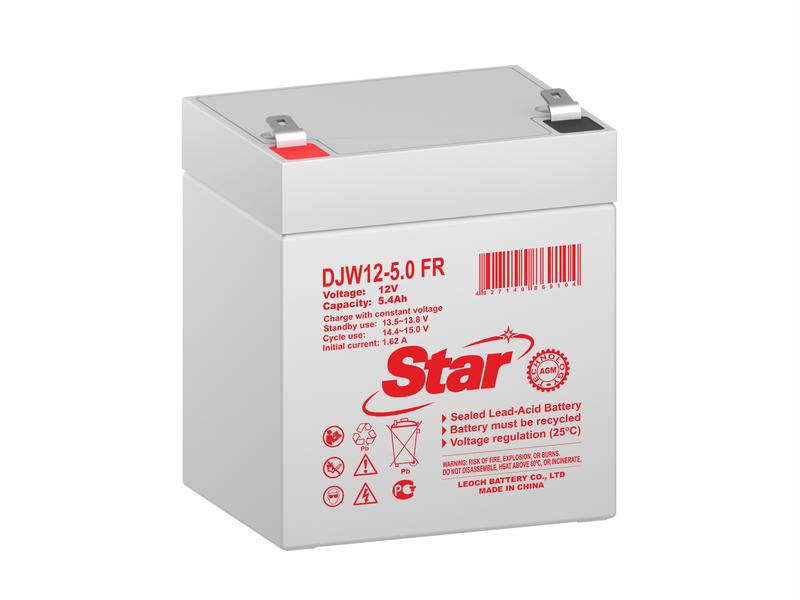 Аккумулятор 12В 5.4А.ч Star DJW12-5.0 FR