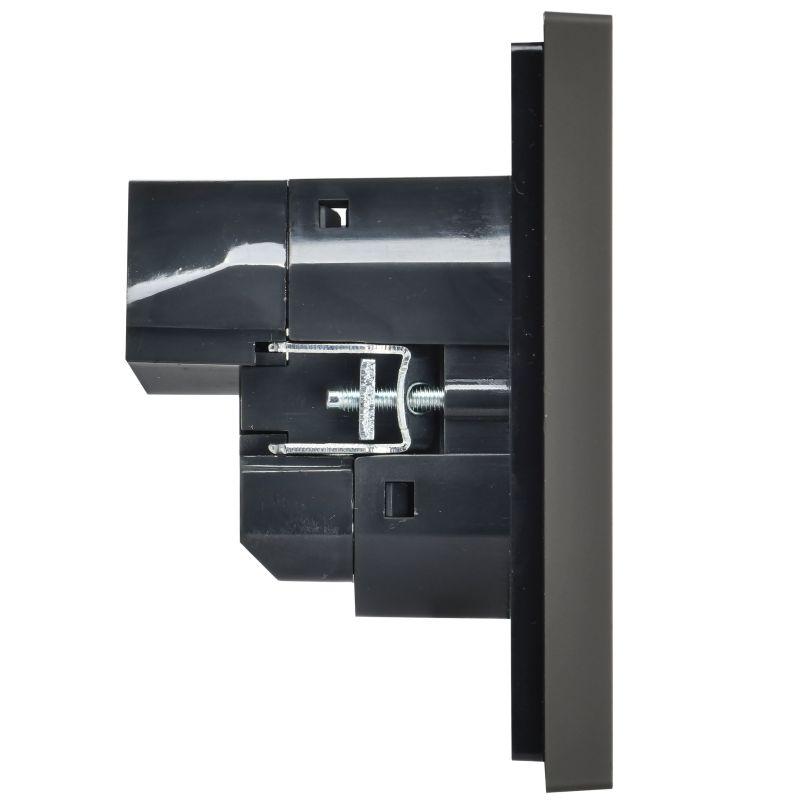 Розетка FORTE&PIANO FP345 16А USB A+A 3.1А с заземл. защ. шторки винт. крепл. сер. IEK FP-R14-16-U21-D31-K03