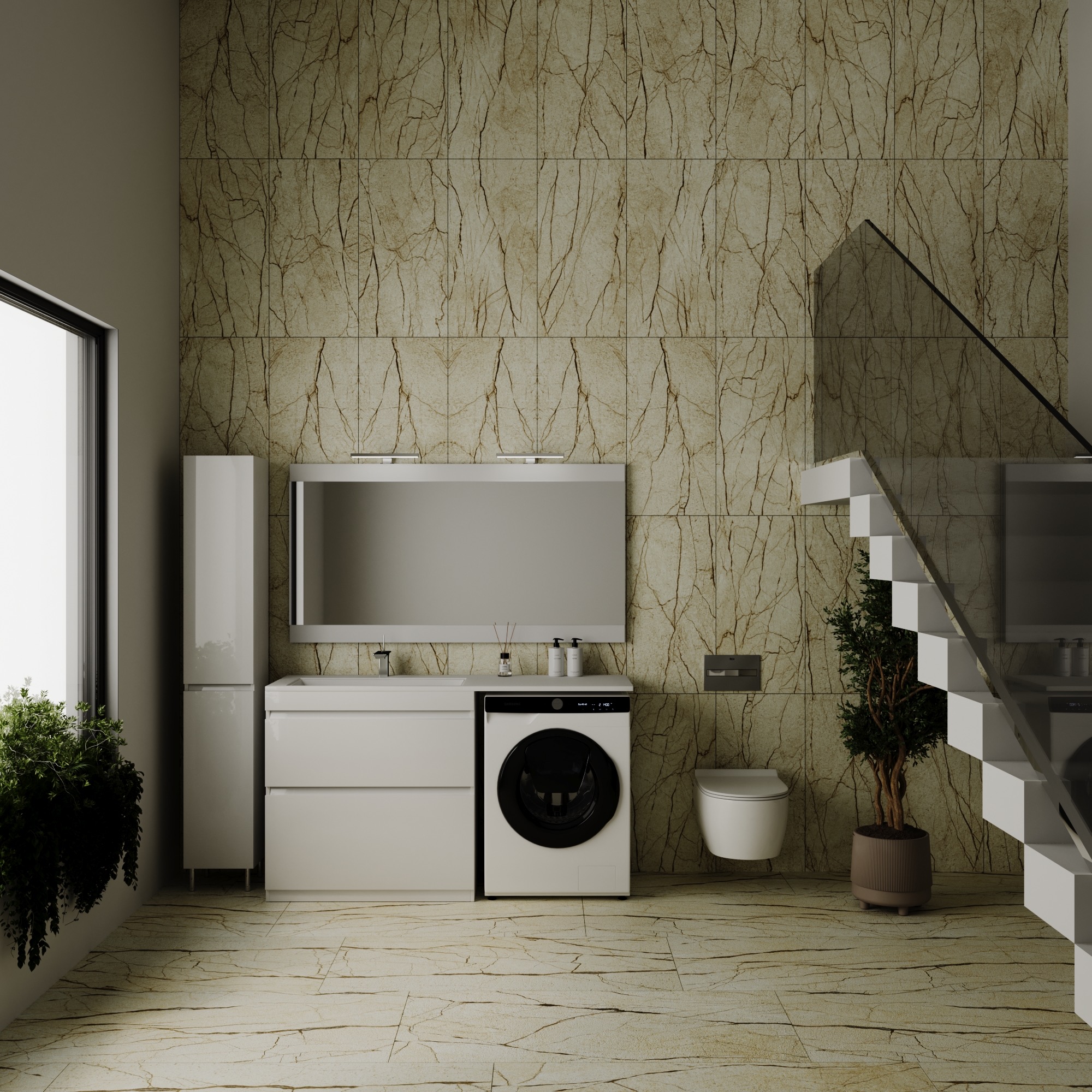 Зеркало "Даллас 150", Люкс белое