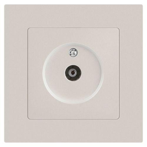 Розетка телевизионная одиночная TV СП Accent 6-301-06 IP20 перламутр. Intro Б0063613