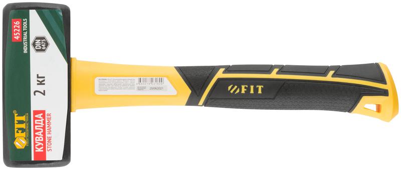 Кувалда кованая Профи 2кг фибергласовая усилен. ручка FIT 45226