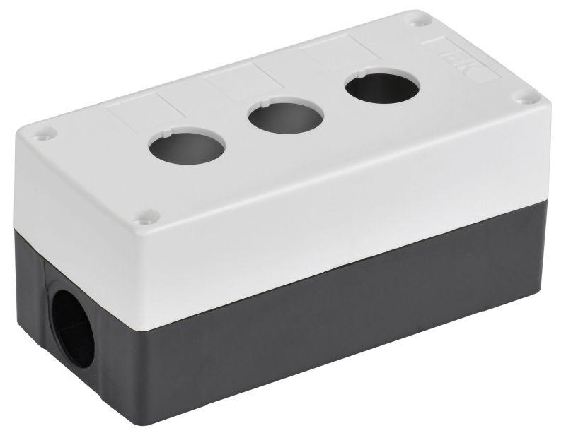 Корпус КП103-Р 3-м для кнопок бел. IEK BKP10-3-K01-R