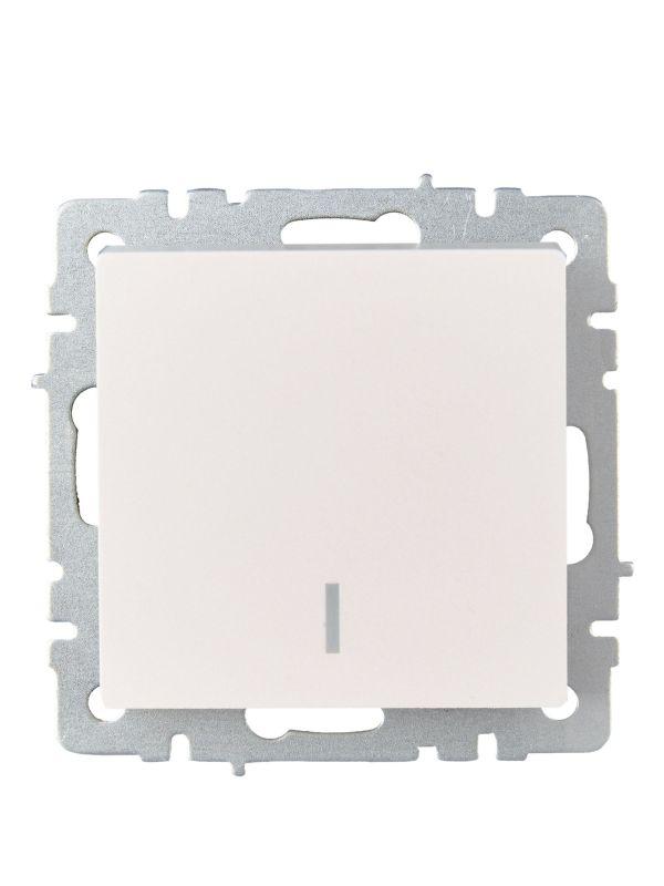 Выключатель проходной 1-кл. СП BRITE ВС10-1-7-БрЖ 10А с индик. механизм жемчуж. IEK BR-V12-1-10-K36