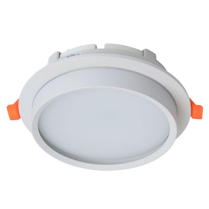 Светильник DL704 25Вт 230В GX70 IP44 потолочн. встраив. круг без лампы бел. FERON 51105