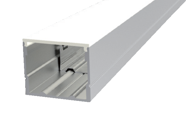 Профиль алюминиевый для LED ленты AC230В накладной 2440х20х20мм (максимальная ширина ленты 14.9 мм) с опаловым рассеив. и комплектом стальных монтажных скоб (8шт) VARTON V4-R0-70.0001.KIT-2302