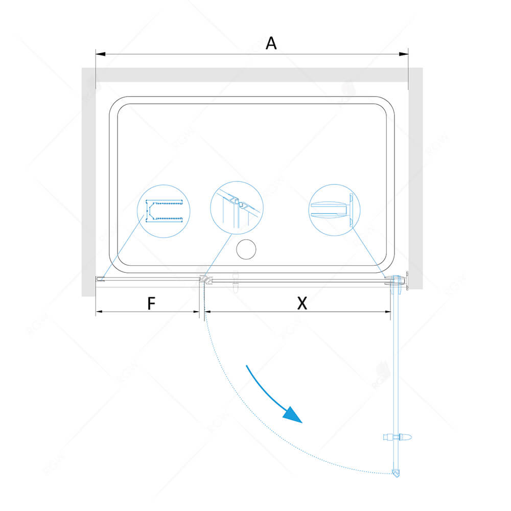 Душевая дверь RGW HO-012, 350601212-11