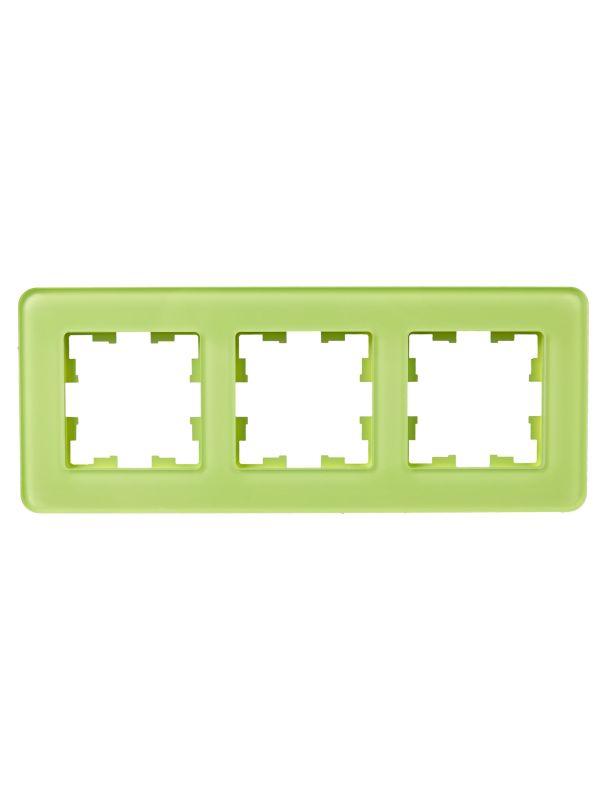 Рамка 3-м BRITE РУ-3-2-Бр стекло эко грин RE IEK BR-M32-G-41-K06