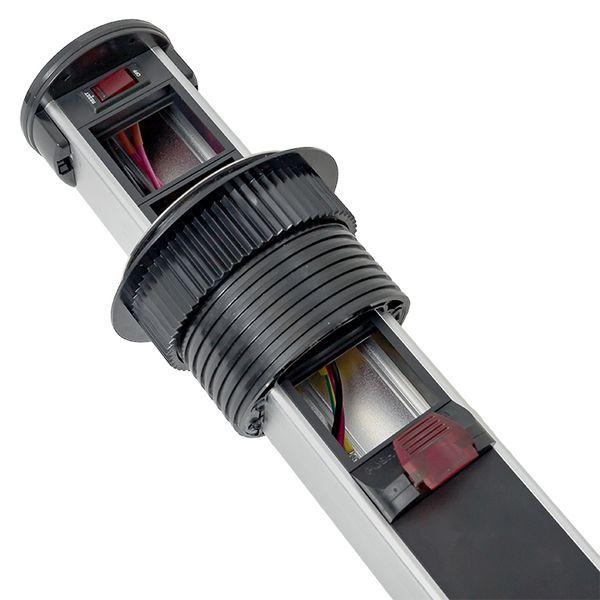 Мини-колонна встраиваемая с беспроводной зарядкой 15Вт 8 модулей C-Line EKF cl-vmkwс-8-s