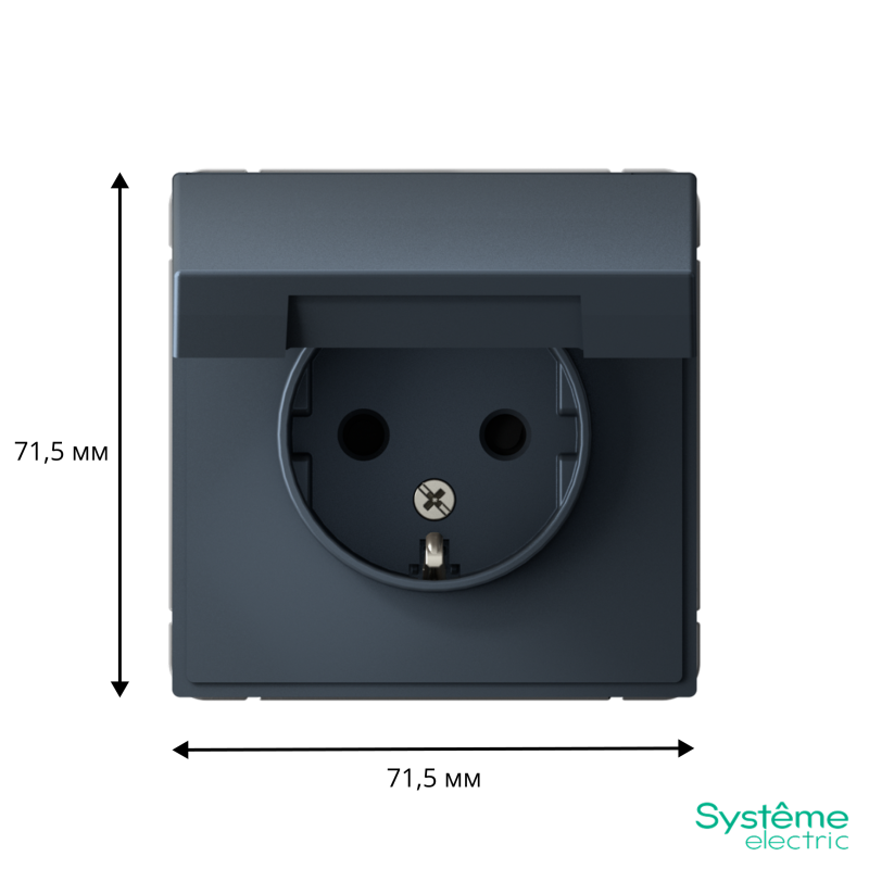 Розетка ArtGallery 16А IP20 с заземл. защ. шторки с крышкой механизм грифель SE GAL000746