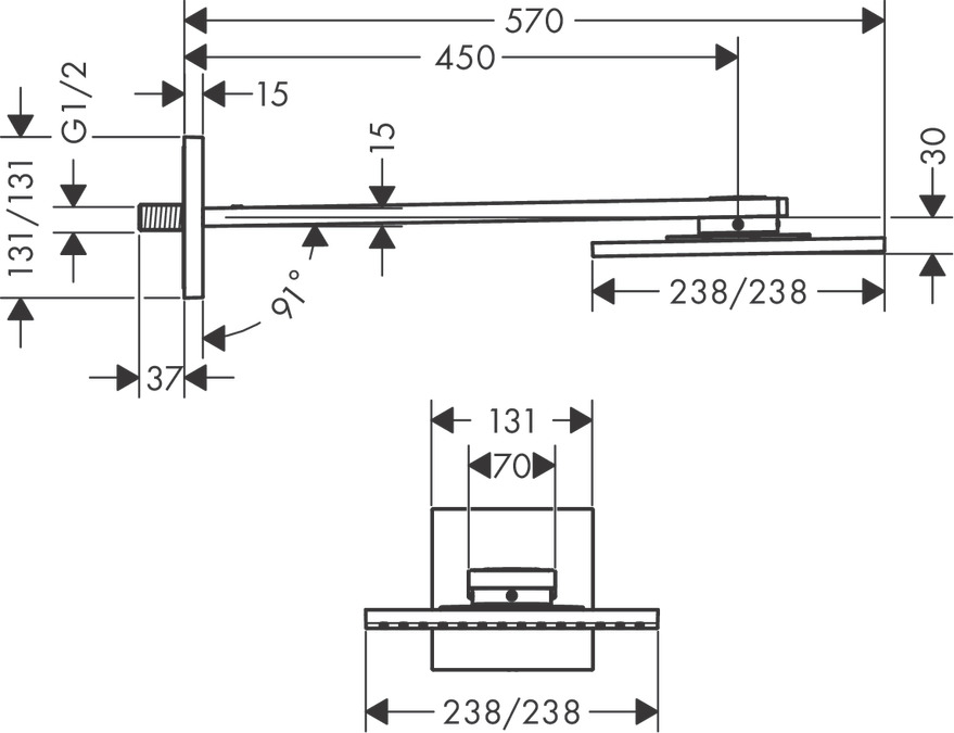 Верхний душ Axor ShowerSolutions 35306000