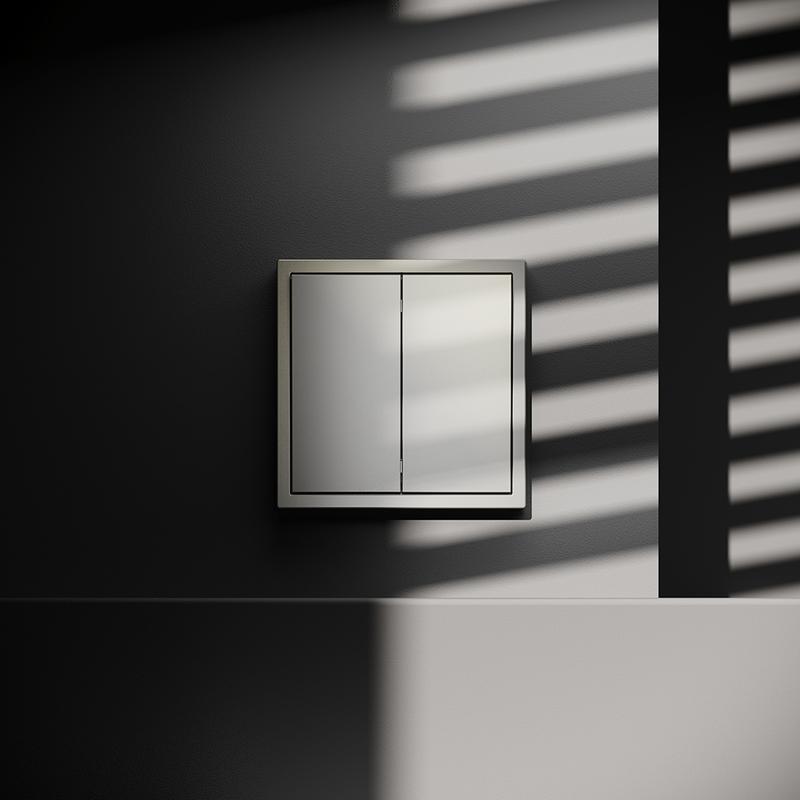 Переключатель проходной 2-кл. СП S70 10А механизм шелк Voltum VLS020304