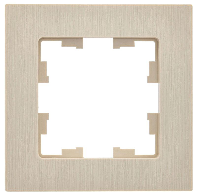 Рамка 1-м BRITE РУ-1-Бр беж. рифленый IEK BR-M12-51-K10