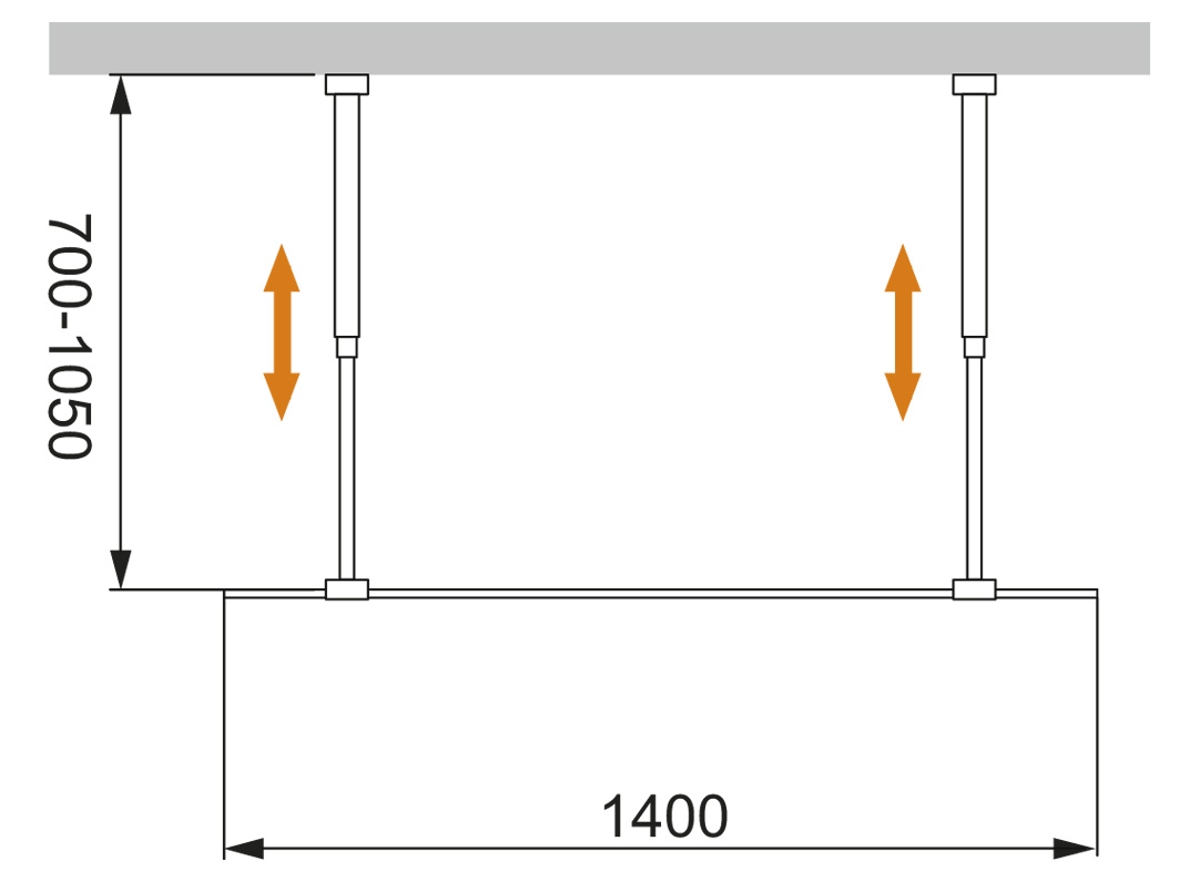 Душевая перегородка CEZARES LIBERTA-L-2-140-C-Cr