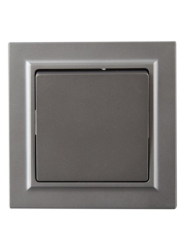 Выключатель 1-кл. СП BRITE ВСР10-1-0-БрС 10А в сборе сталь IEK BR-V10-0-10-K46-F