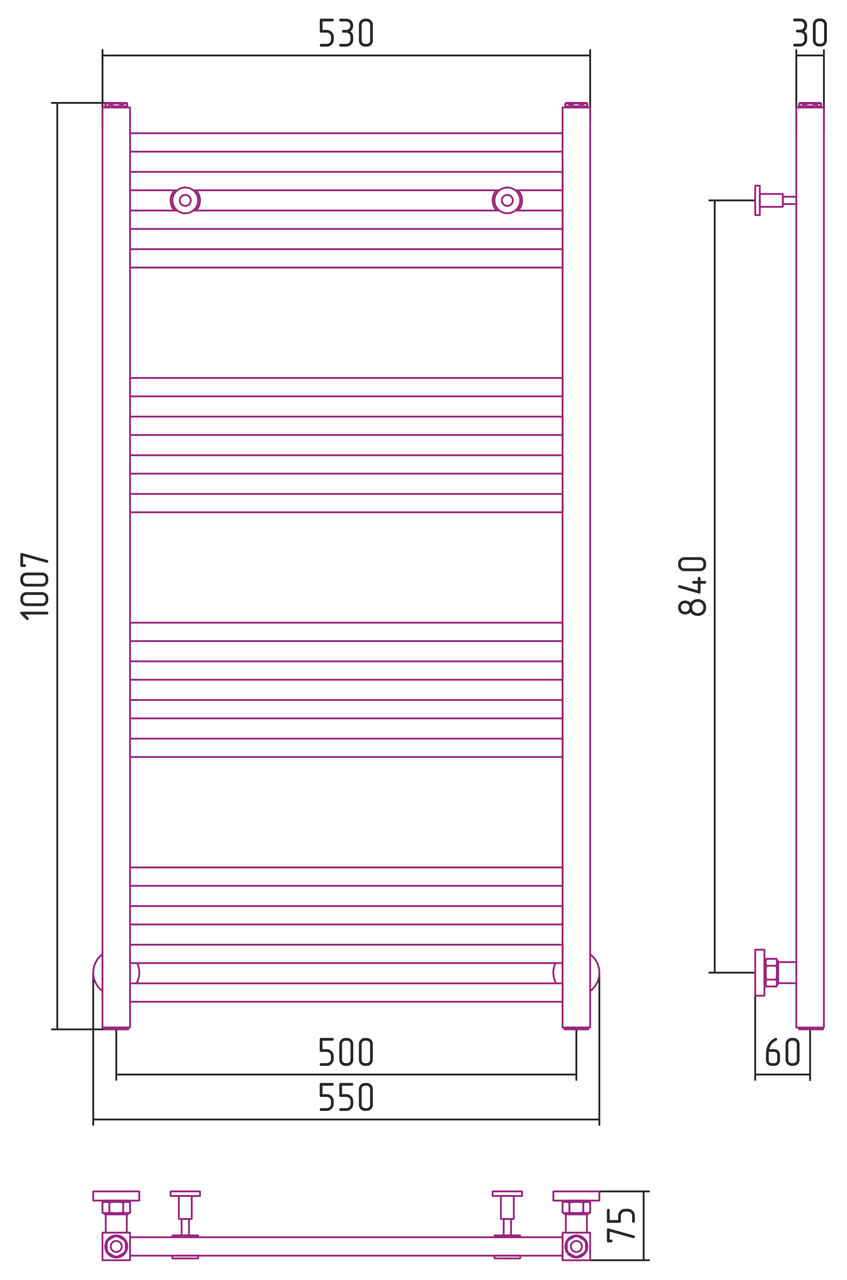 ДР МОДУС 1000х500 (Сатин) 071-0250-1050