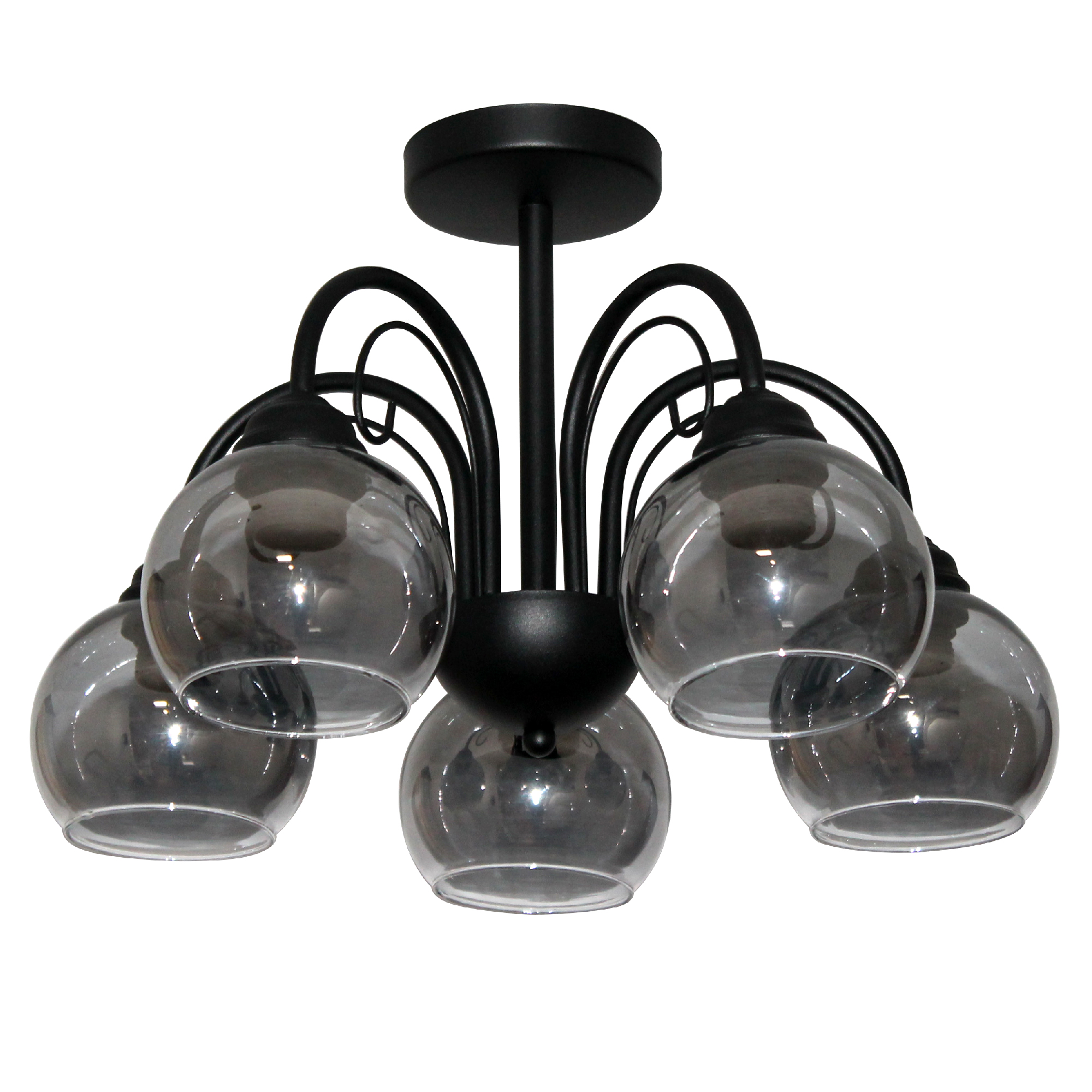 Светильник Берта 151 черн.муар (Плафон 06333) НСБ 01-5х60-132 Е27 ИУ