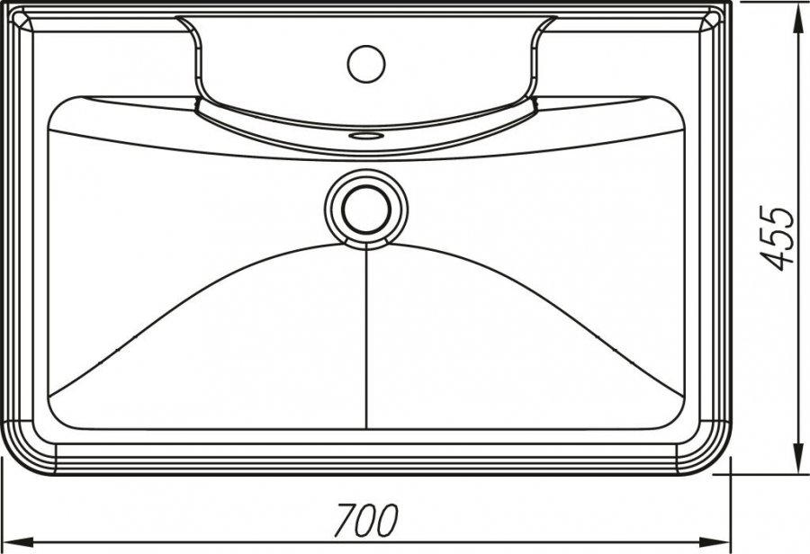 Тумба подвесная "Атлантика 70", Люкс ясень перламутр, PLUS