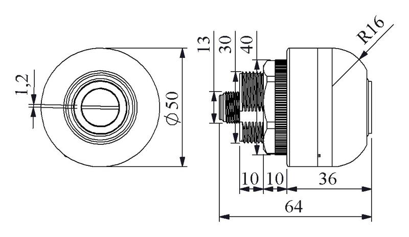 Датчик фотоэлектрический (PNP-НО) разъем M12х300мс) 12х30В DC IP65 EMAS SPB30MP6PSX