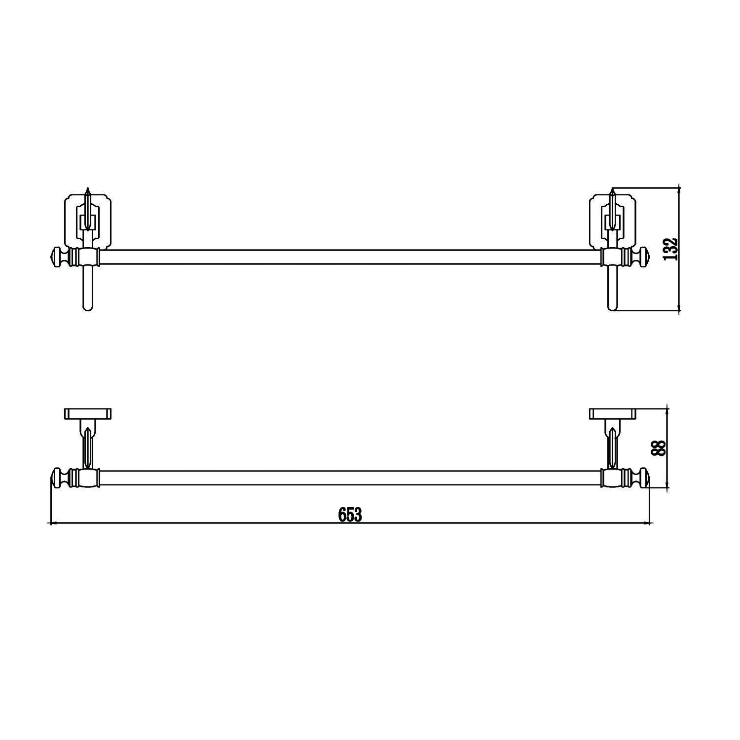 Полотенцедержатель Savol S-006424, бронза