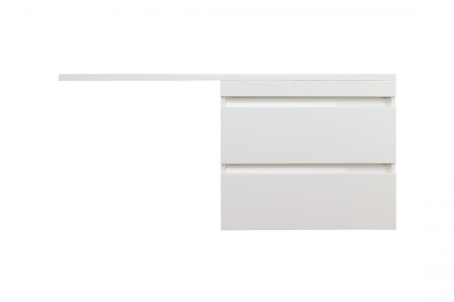 Тумба подвесная "Даллас 130", Люкс белая, PLUS