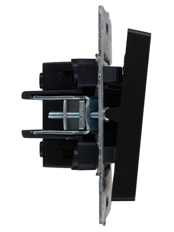 Выключатель проходной 1-кл. СП BRITE ВС10-1-7-БрЧ 10А с индик. механизм черн. IEK BR-V12-1-10-K02